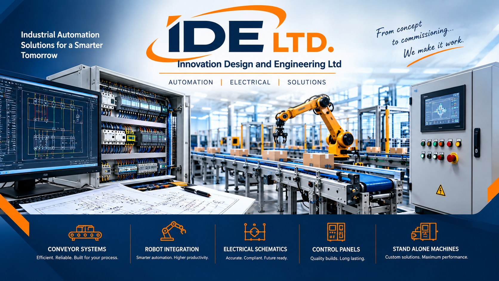 IDE Ltd — Industrial Automation Solutions for a Smarter Tomorrow. From concept to commissioning, we make it work.